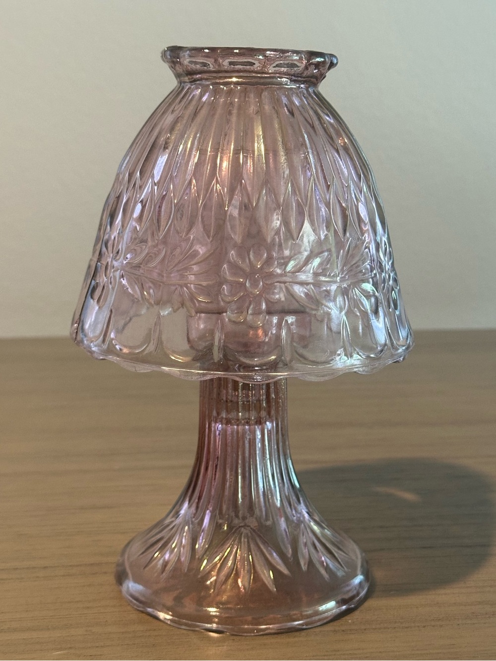 Vintage princess house 3 pc fairy lamp iridescent amethyst